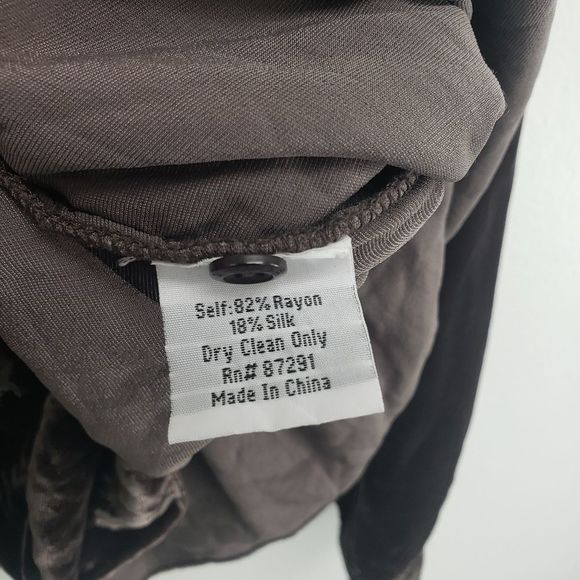 Johnny Was 4 Love And Liberty Lura Velvet Blouse in Brown Size Medium - Picture 12 of 14